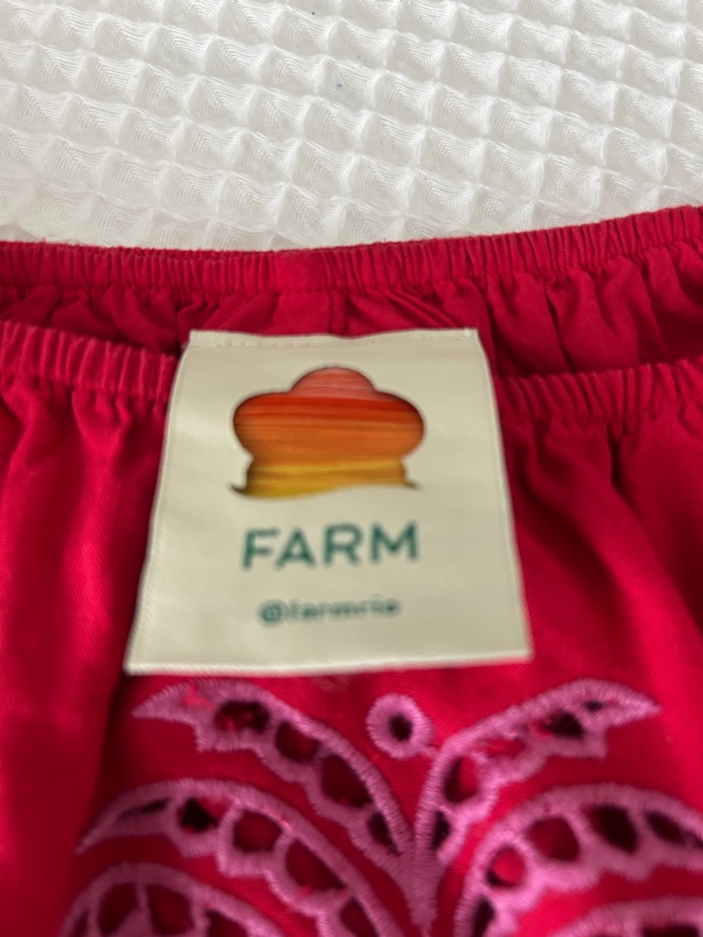 FARM Rio Red Embroidered Tank Top - Picture 2 of 5